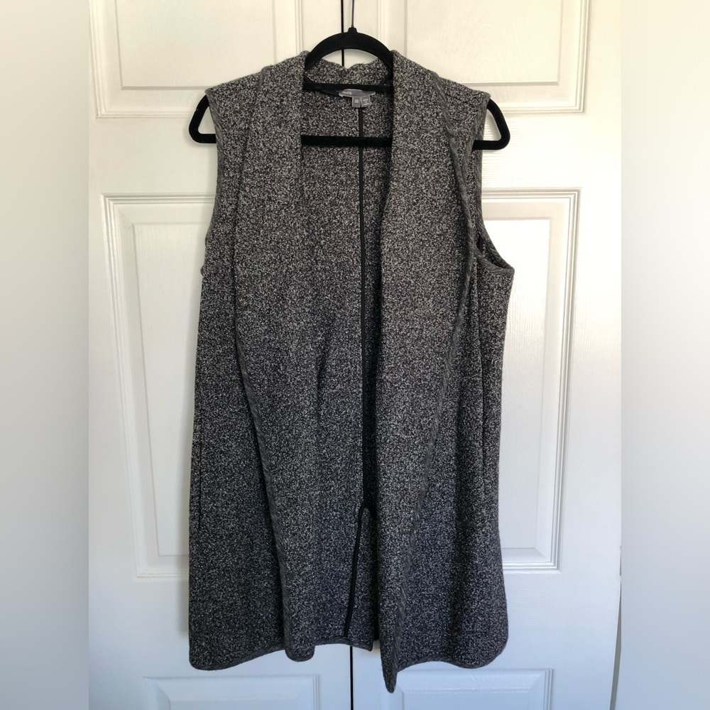 Vince Heather Grey Draped Sleeveless Wool Blend Casual Vest Size XS - Picture 1 of 11